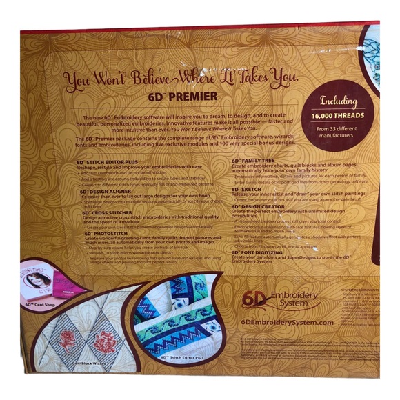 Husqvarna Viking 6D Premier Digitizing Embroidery System 10 Manuals Windows 7/8 - Picture 12 of 14